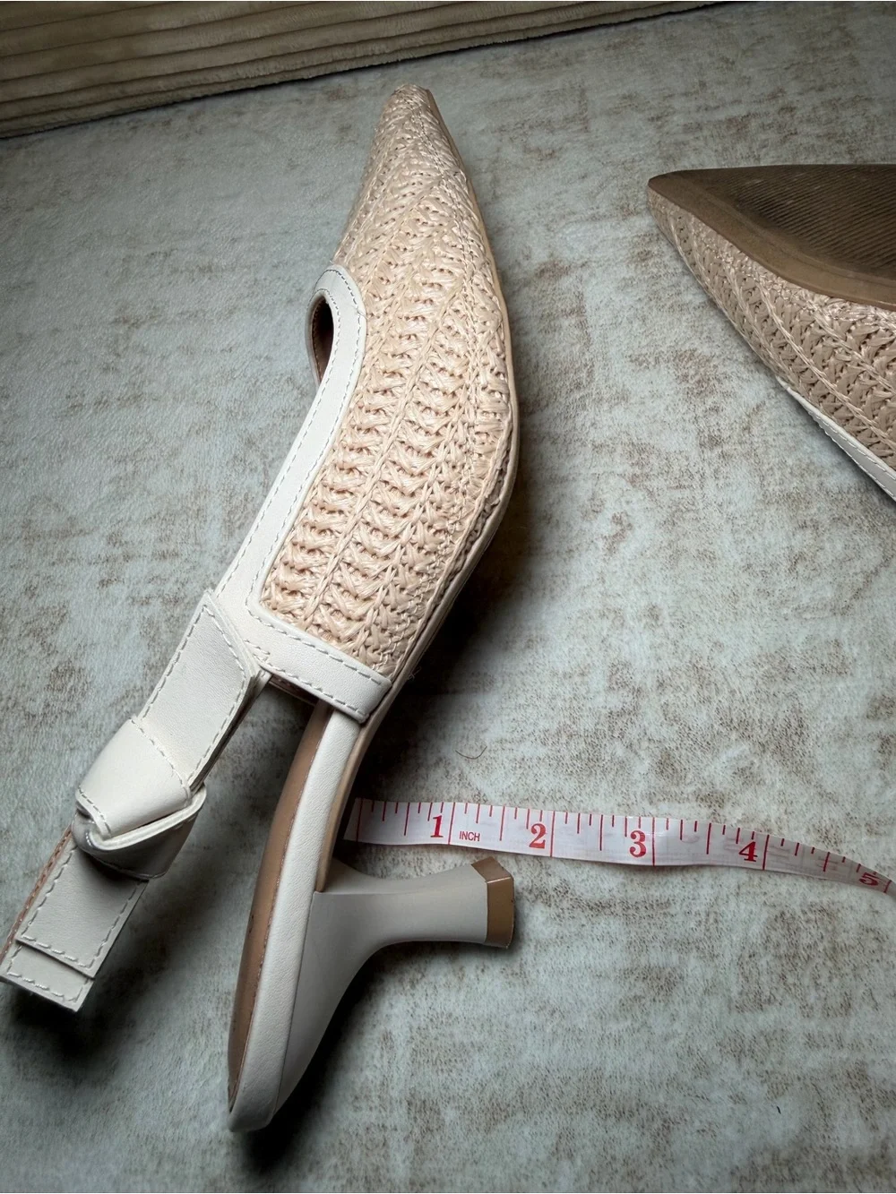 A New Day Milan Raffia Slingback Heels Beige Women’s Size 8
